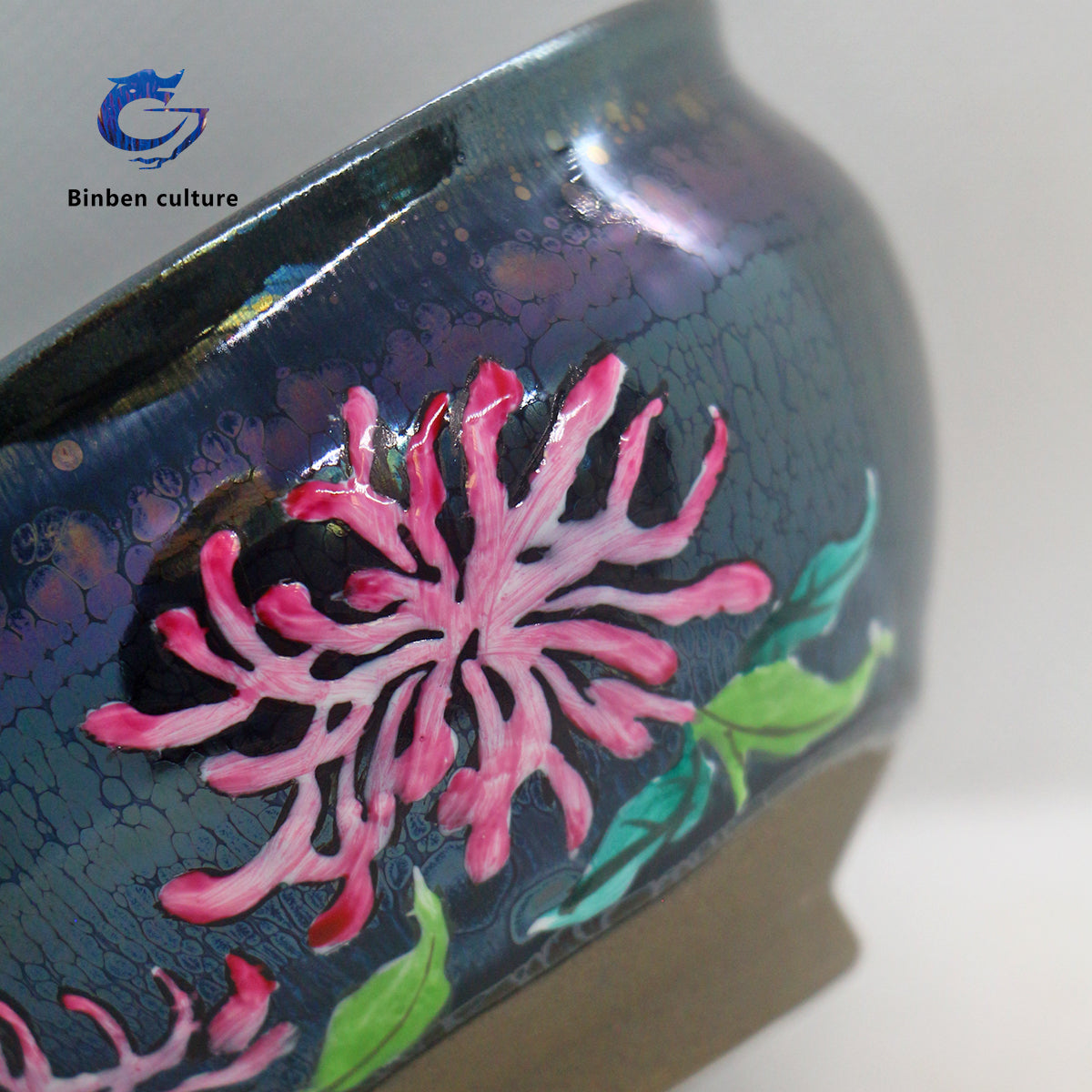 Lianhongda Jianzhan Type: General Cup Glazed Surface: Colorful Oil Drop Paint Hand drawn