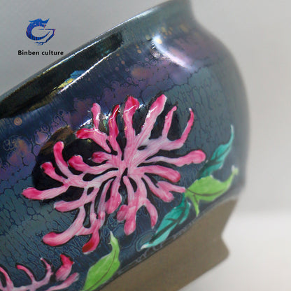 Lianhongda Jianzhan Type: General Cup Glazed Surface: Colorful Oil Drop Paint Hand drawn
