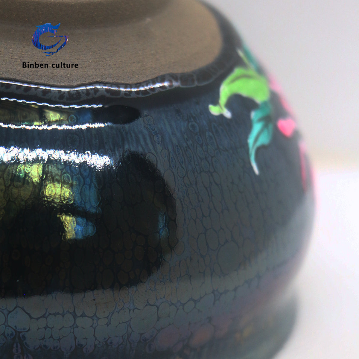 Lianhongda Jianzhan Type: General Cup Glazed Surface: Colorful Oil Drop Paint Hand drawn