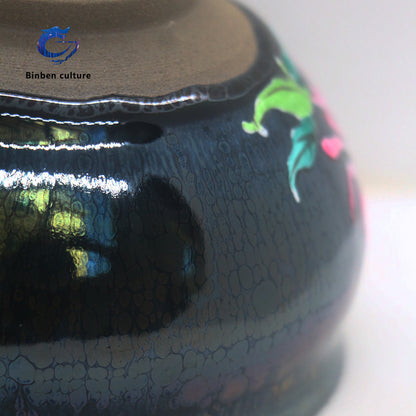 Lianhongda Jianzhan Type: General Cup Glazed Surface: Colorful Oil Drop Paint Hand drawn